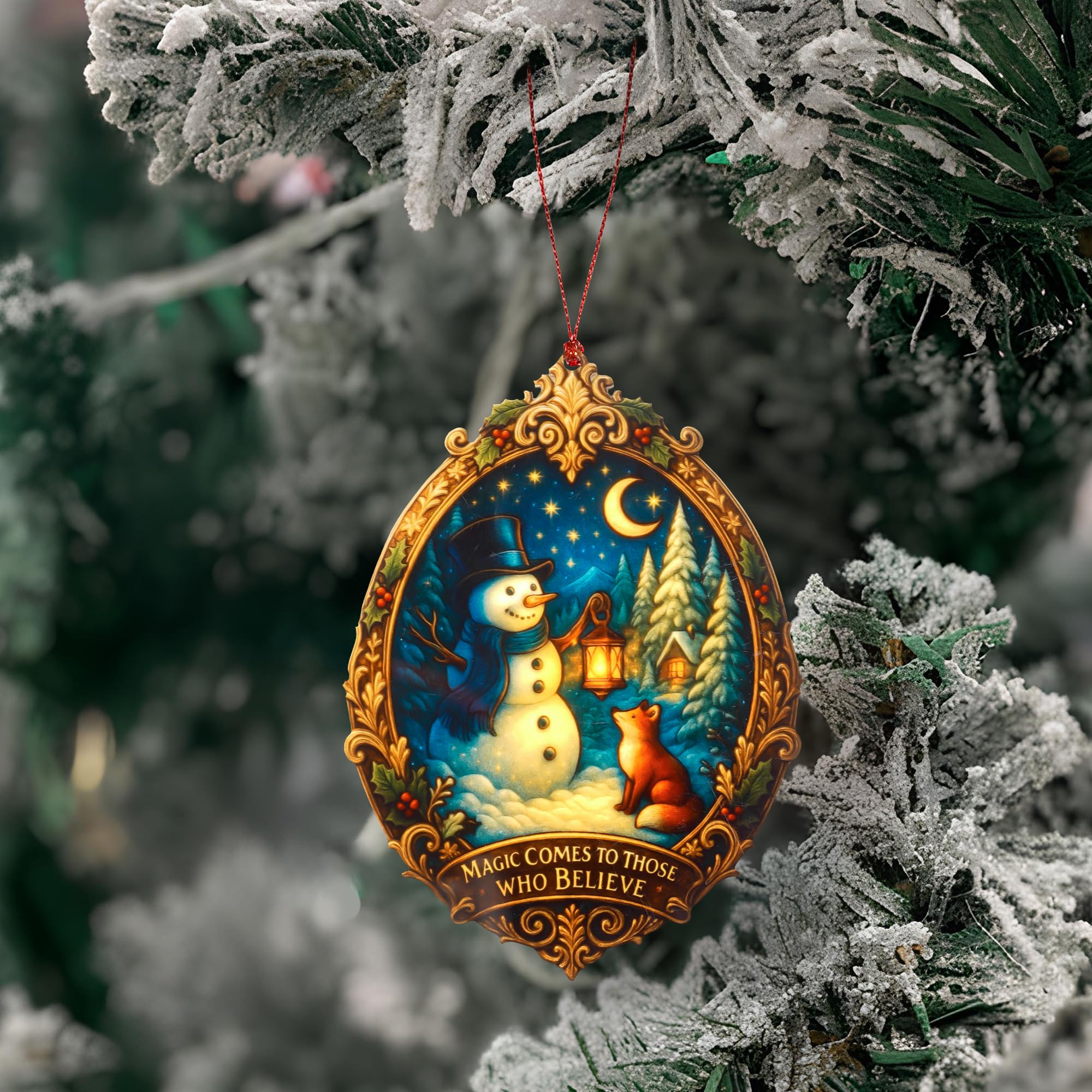 Elegant packaging for Christmas ornament gift