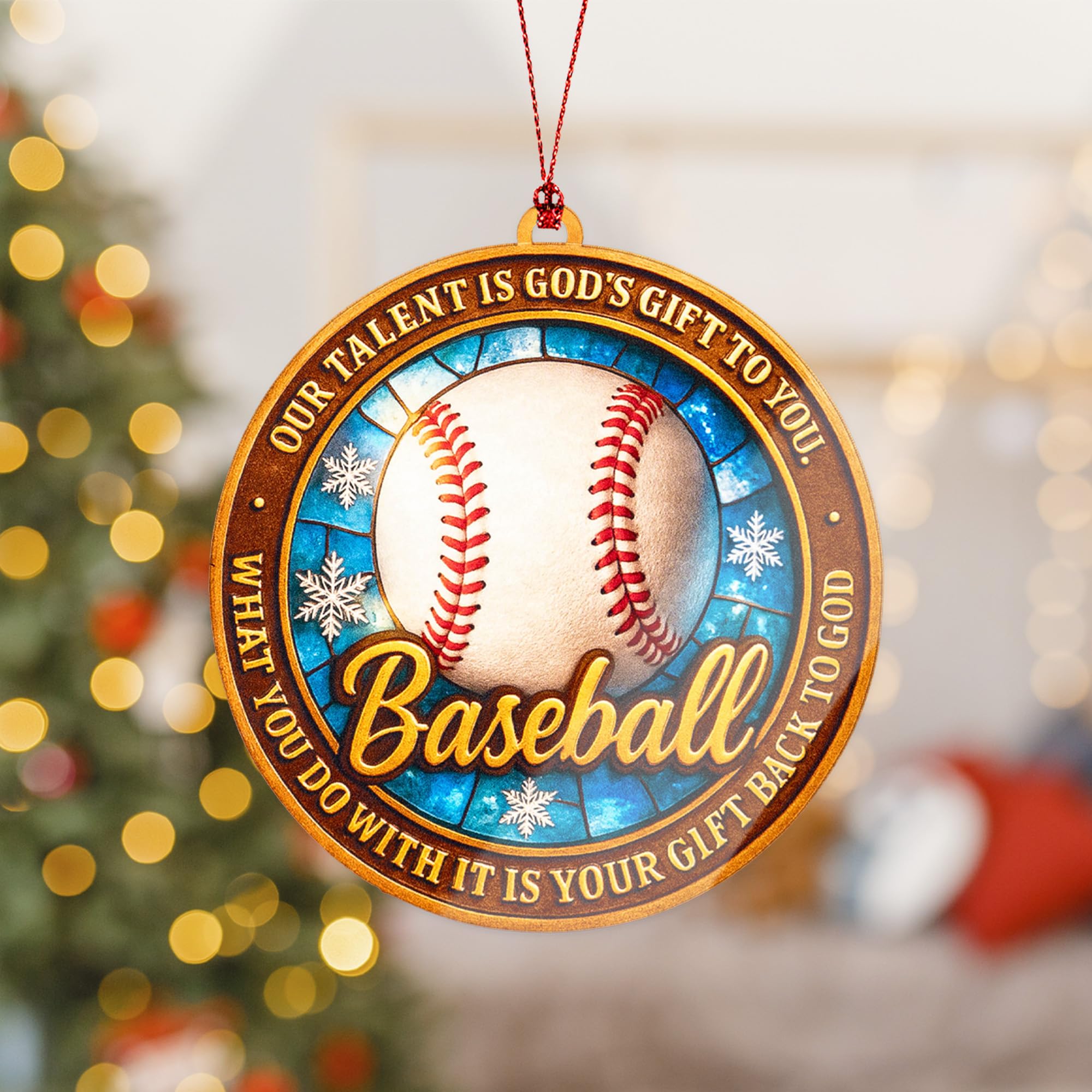 Xmas Tree Funny Decoration baseball ornament packaging