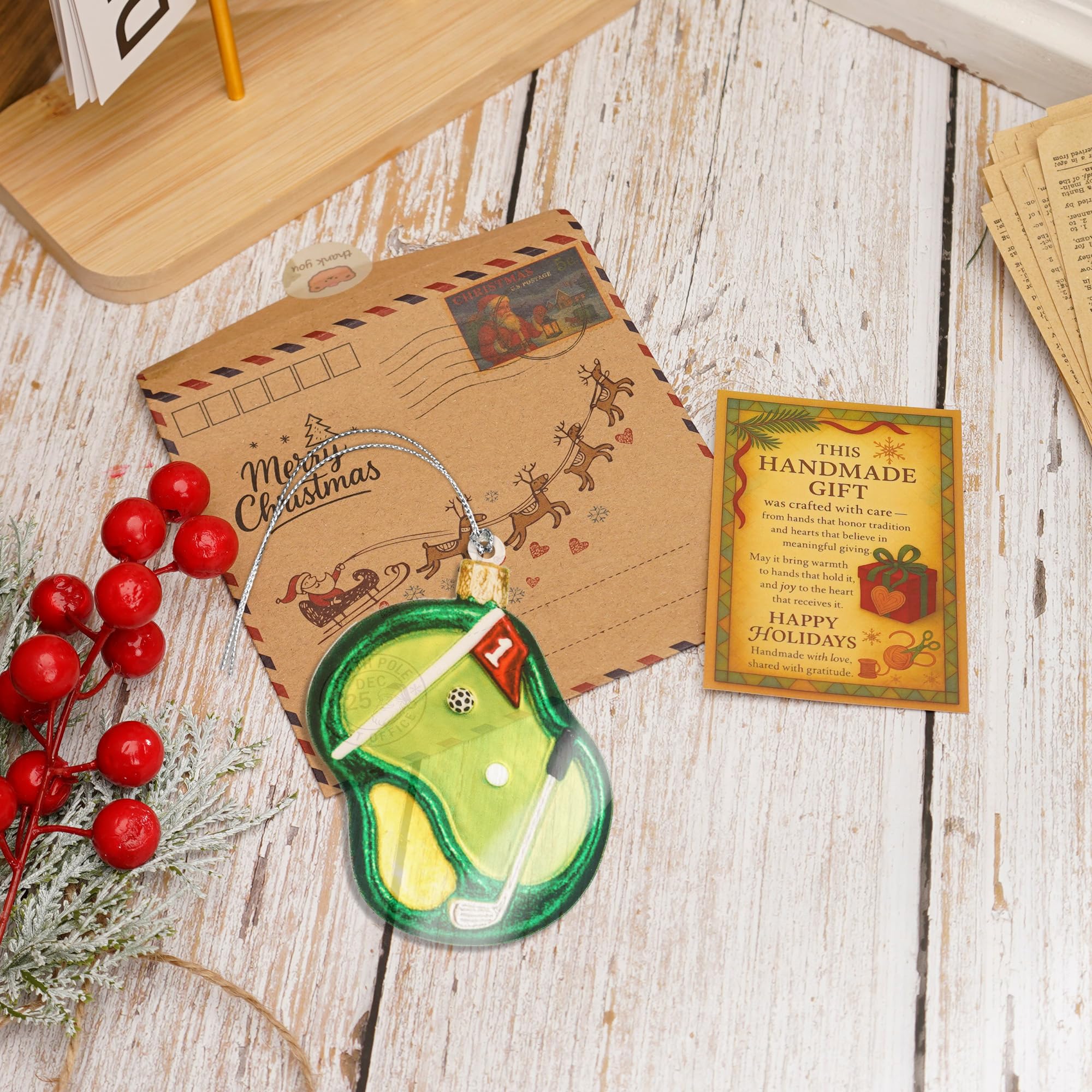 Xmas tree golf decoration packaging and presentation