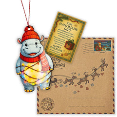 Decorative holiday ornament for windowsill or shelf