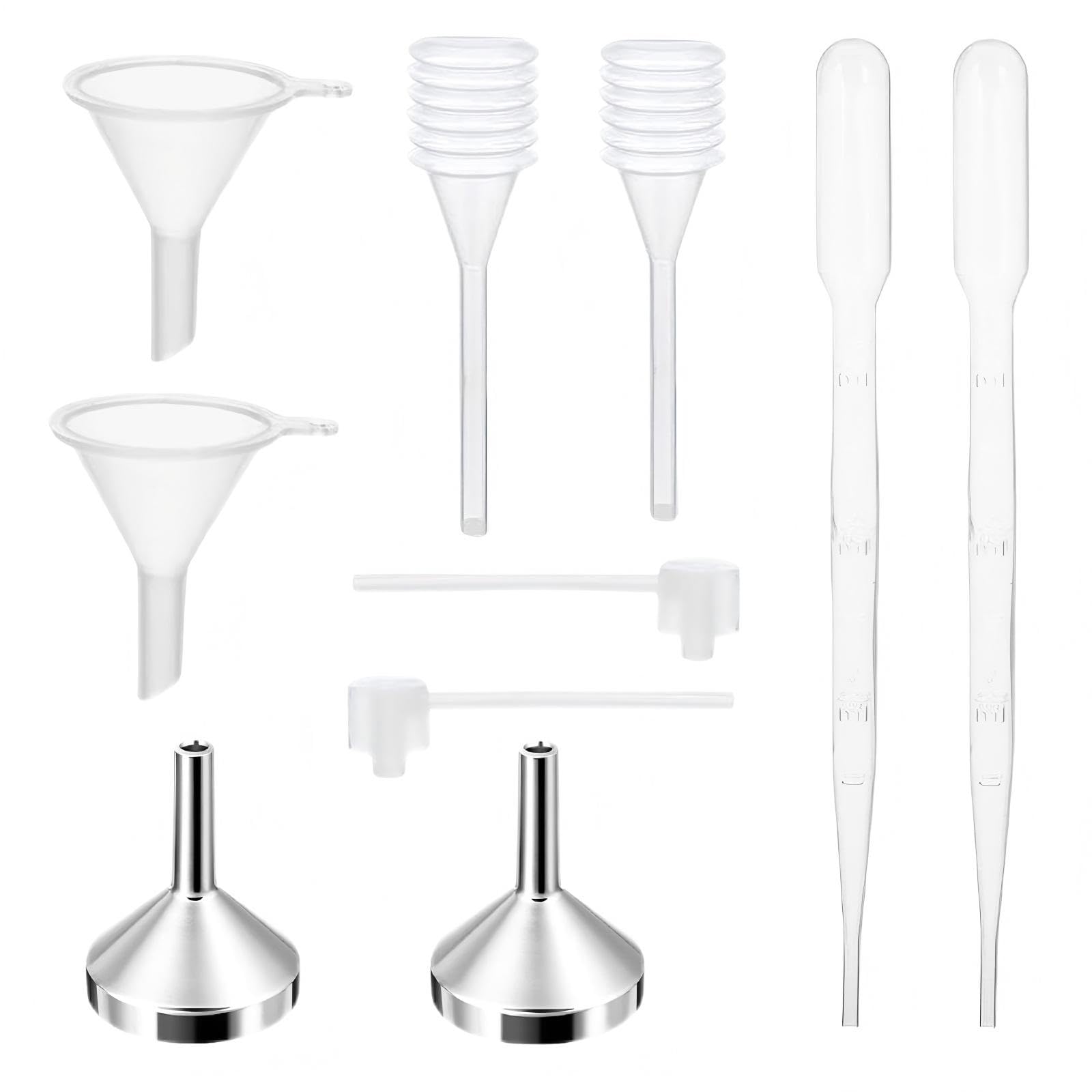 Xnovies 10Pcs Mini Funnels Sets aluminum funnels