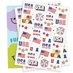 Two sheets totaling 70 tattoos for Fourth of July celebration