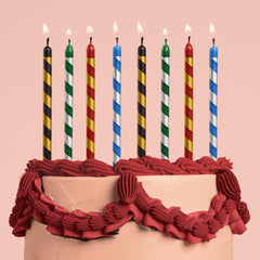xo, Fetti Wizard in Training Candles 8 pack on cake