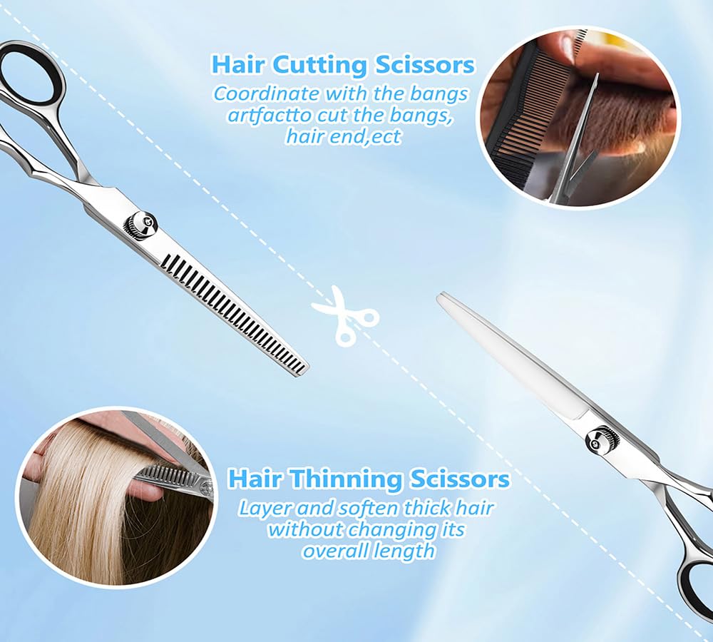 Xolaawa thinning shears kit with adjustable tension image