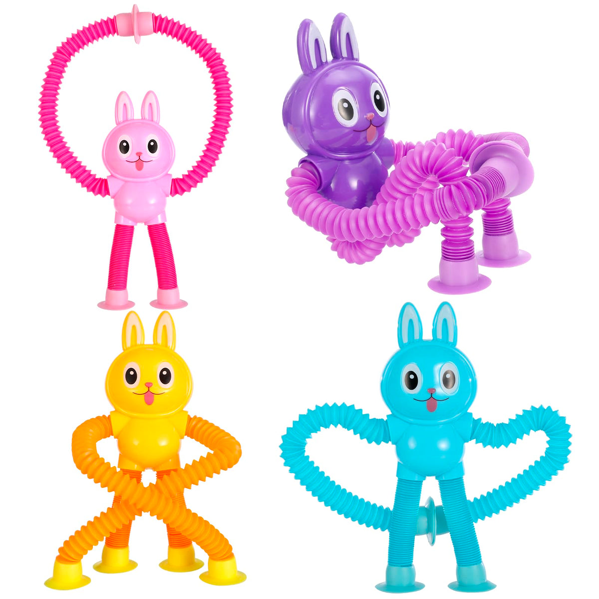 XONTEUS Pop Tubes Bunny Travel Toys blue color image