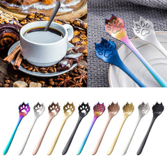 XUYUH cat paw spoon black color stainless steel
