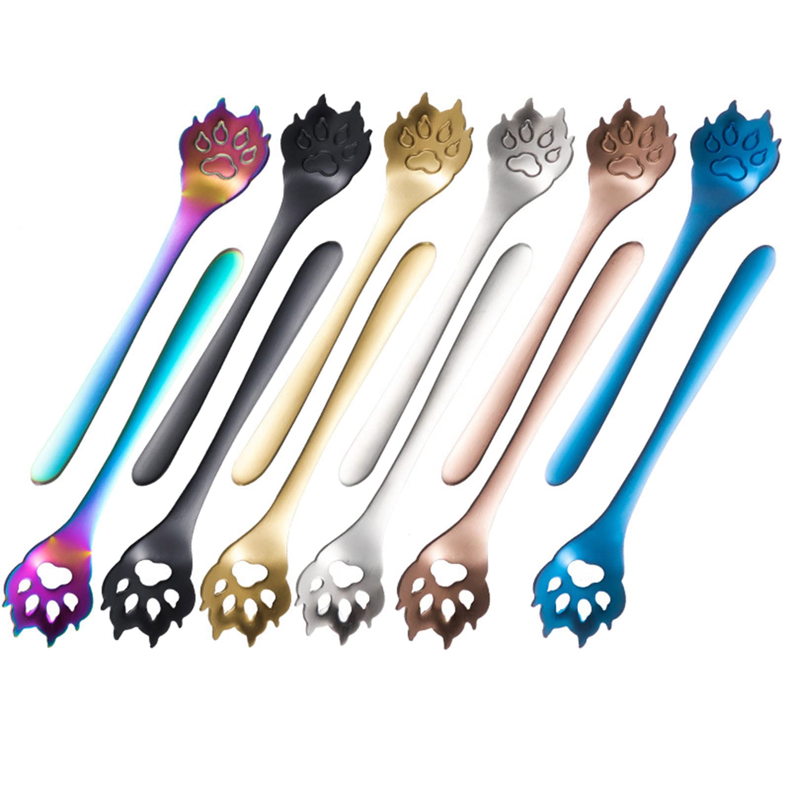 XUYUH cat paw spoon gold color