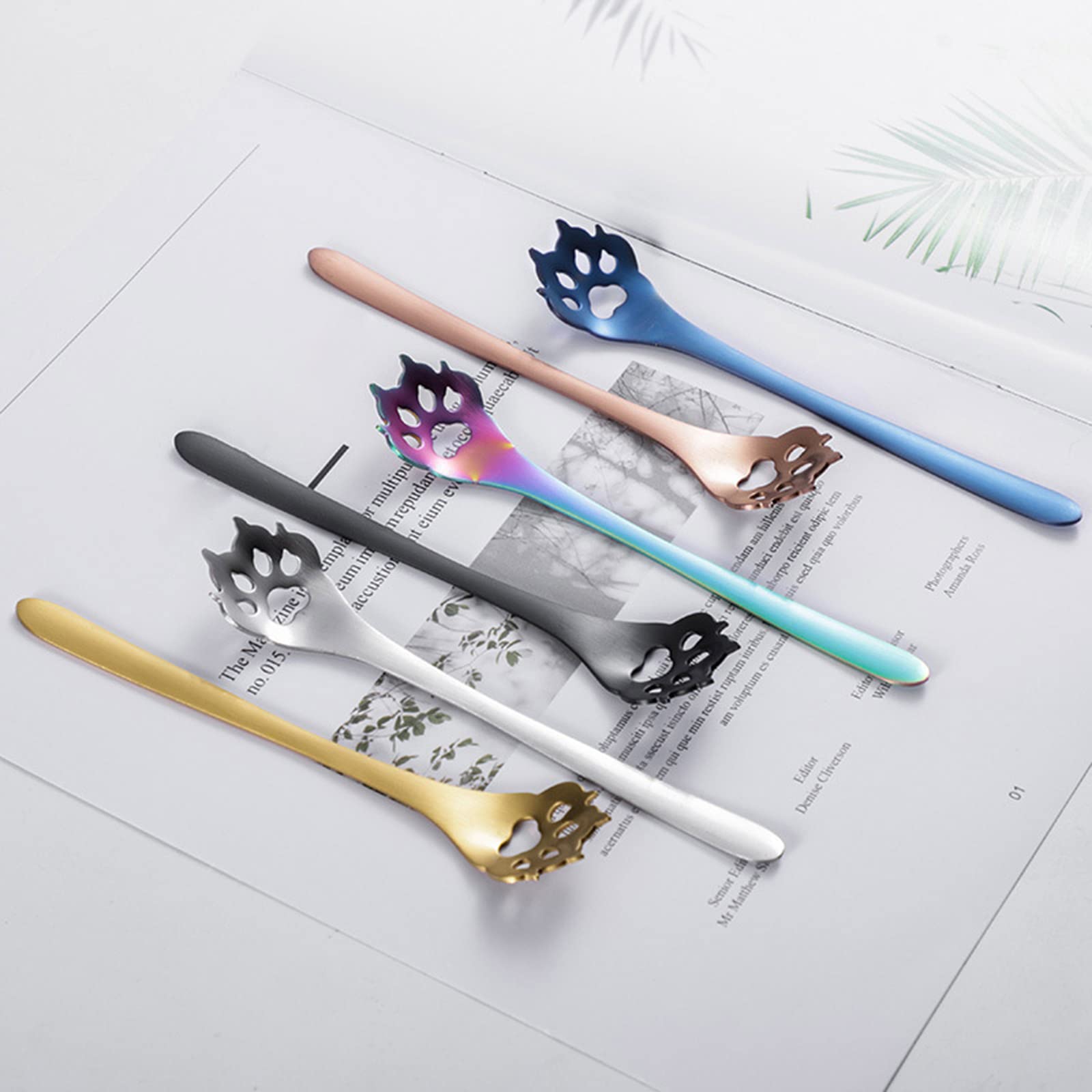XUYUH cat paw spoon colorful finish for kitchen