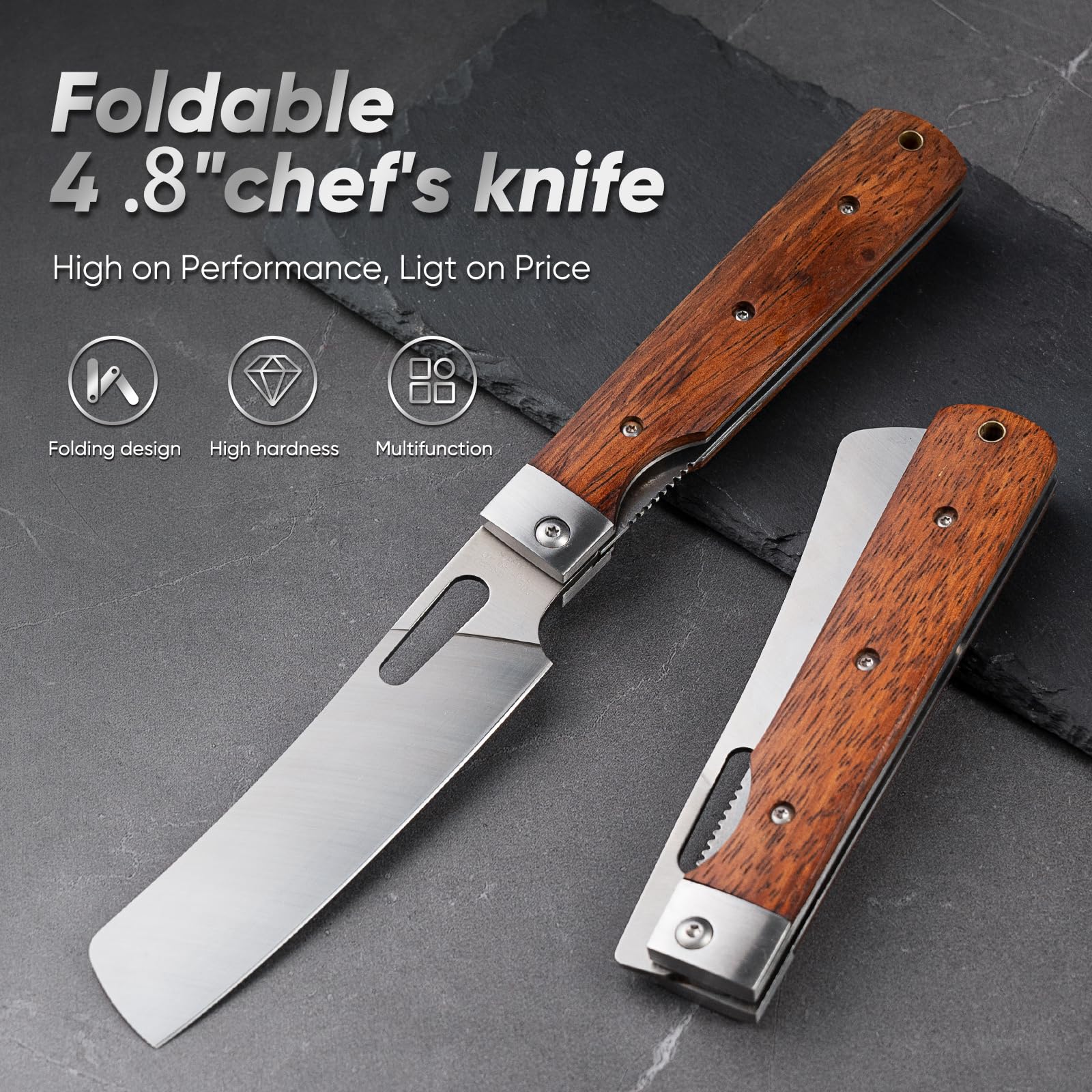 Natural chicken wing wood handle anti-skid grip