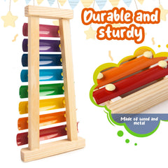 Xylophone with two mallets designed for small hands