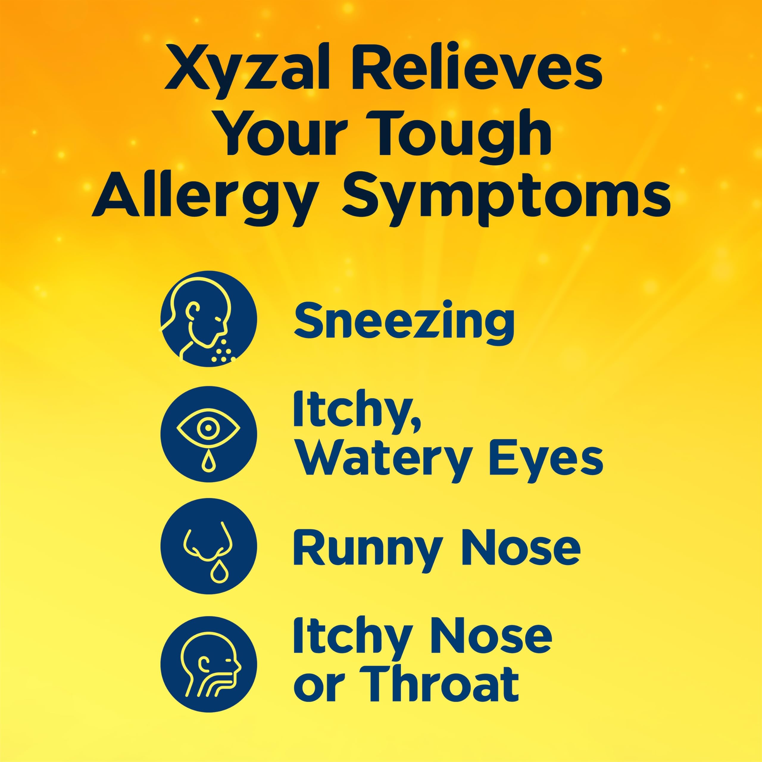 Xyzal 24 Hour Allergy Relief Medicine bottle label