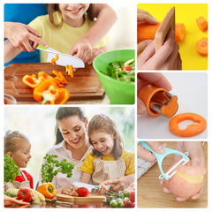 Y peeler included in kids kitchen tools