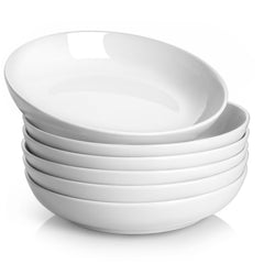 Y YHY pasta bowls set of 6 in white porcelain