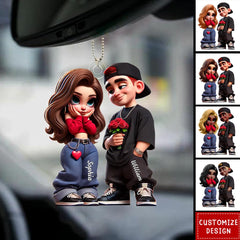 Customization option for Y2K Couple ornament