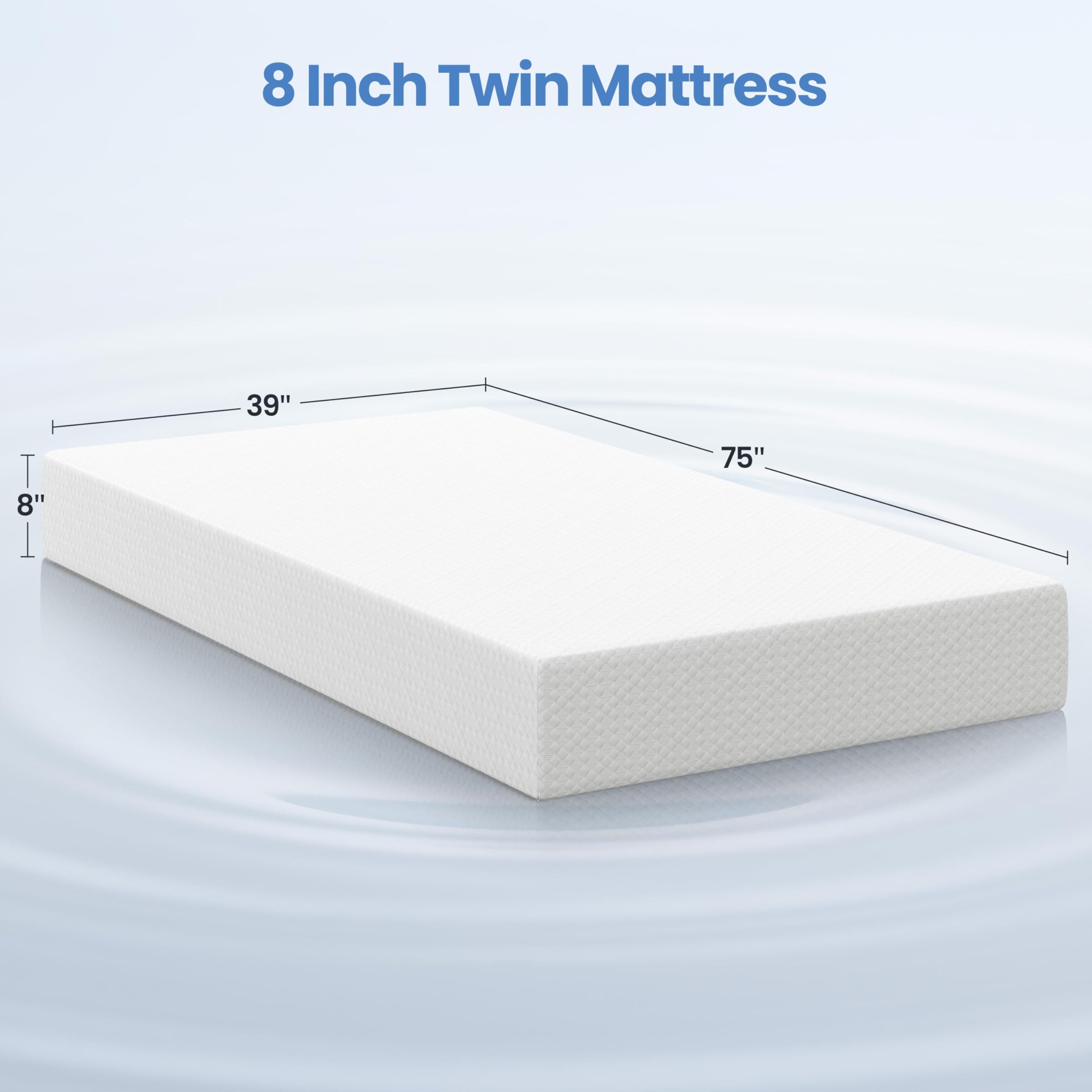 2 inch gel-infused memory foam layer Yaheetech twin