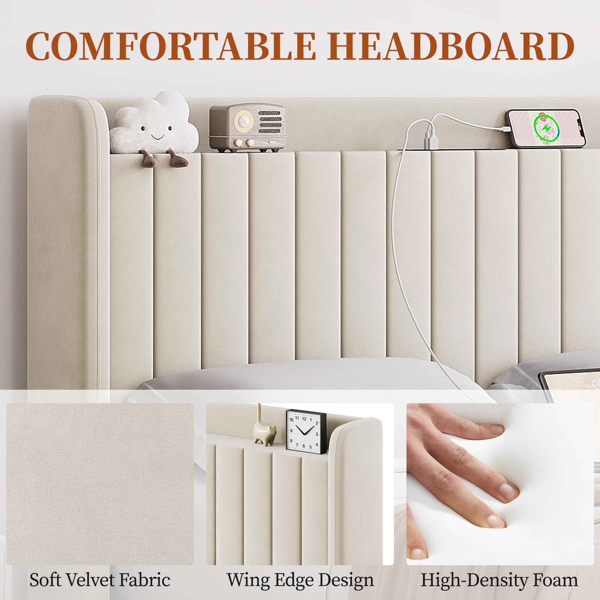 6 inch under bed space for easy cleaning