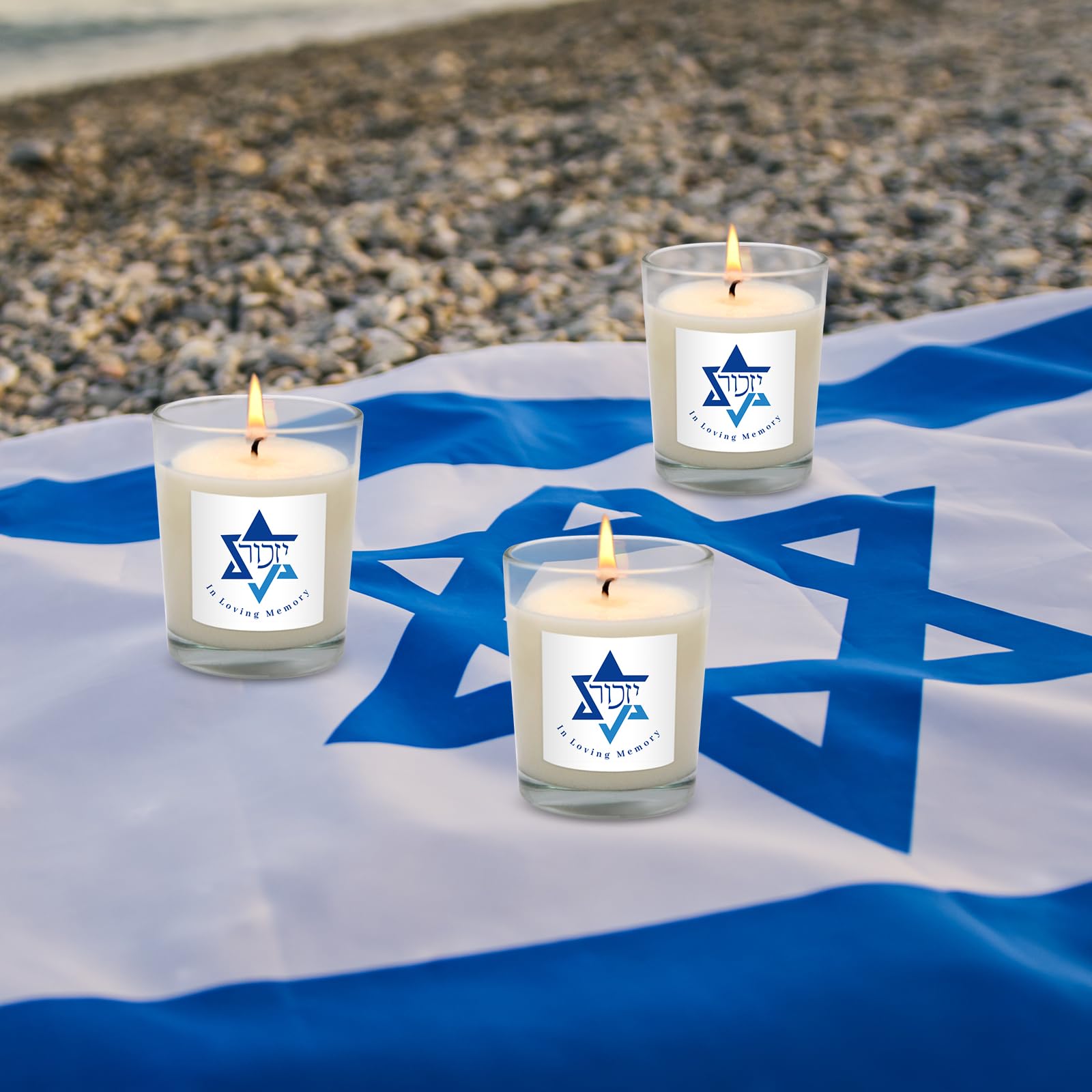 Yahrzeit observance candle for Yom Kippur