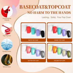 Gel polish starter kit with 25 colors display