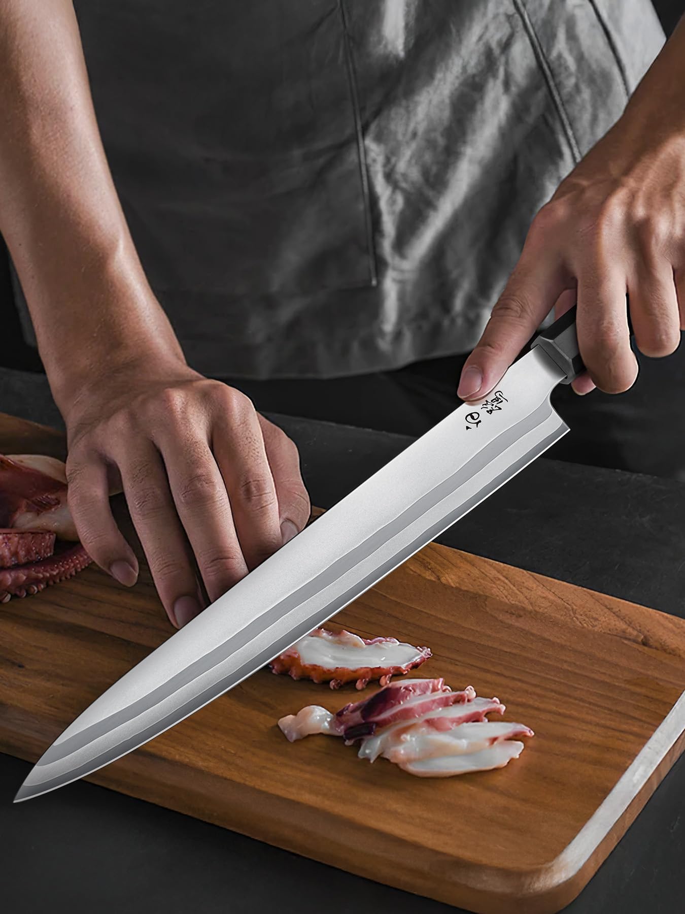Elegant HOSHANHO knife with natural wood handle