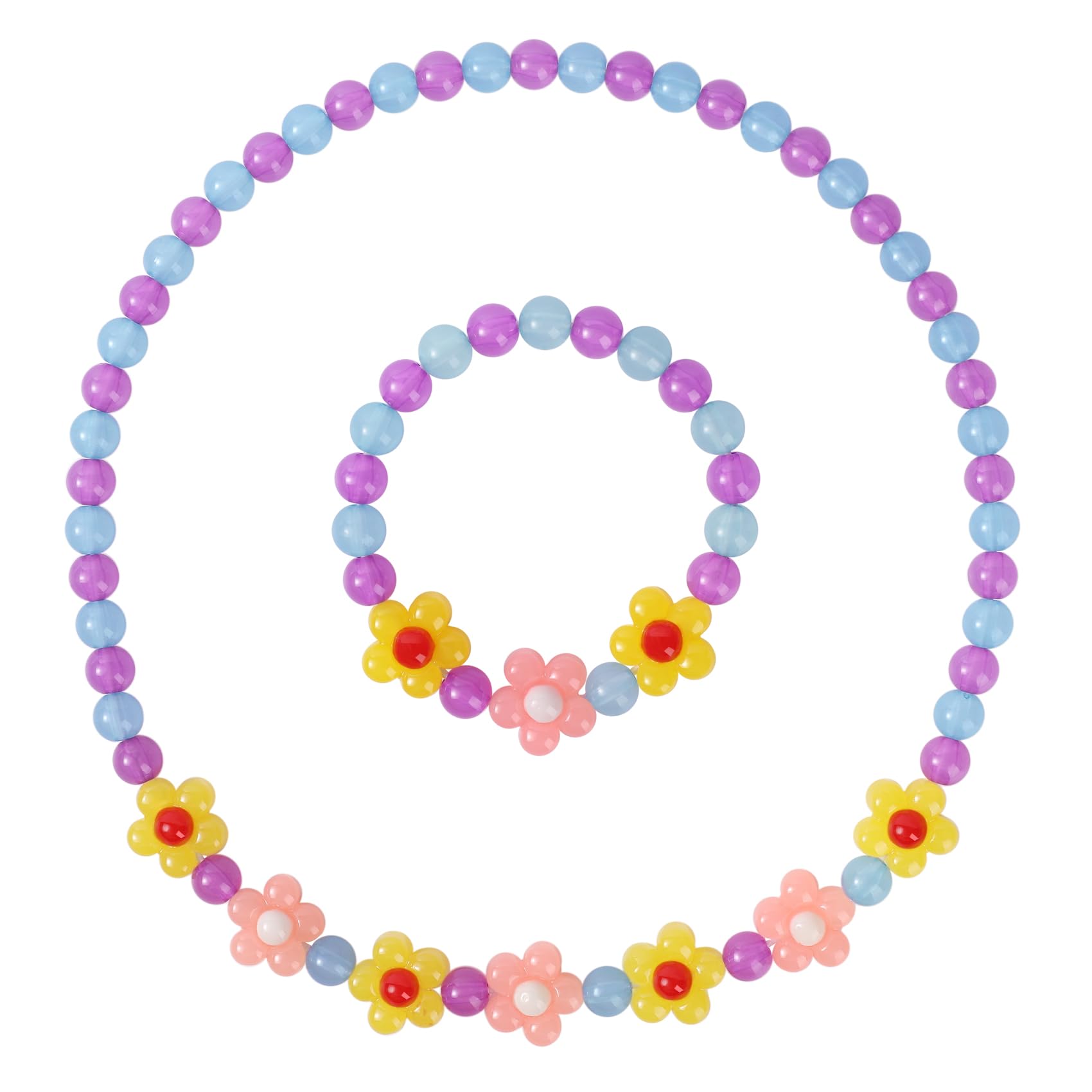 Yarkeuier girls jewelry set flower necklace image