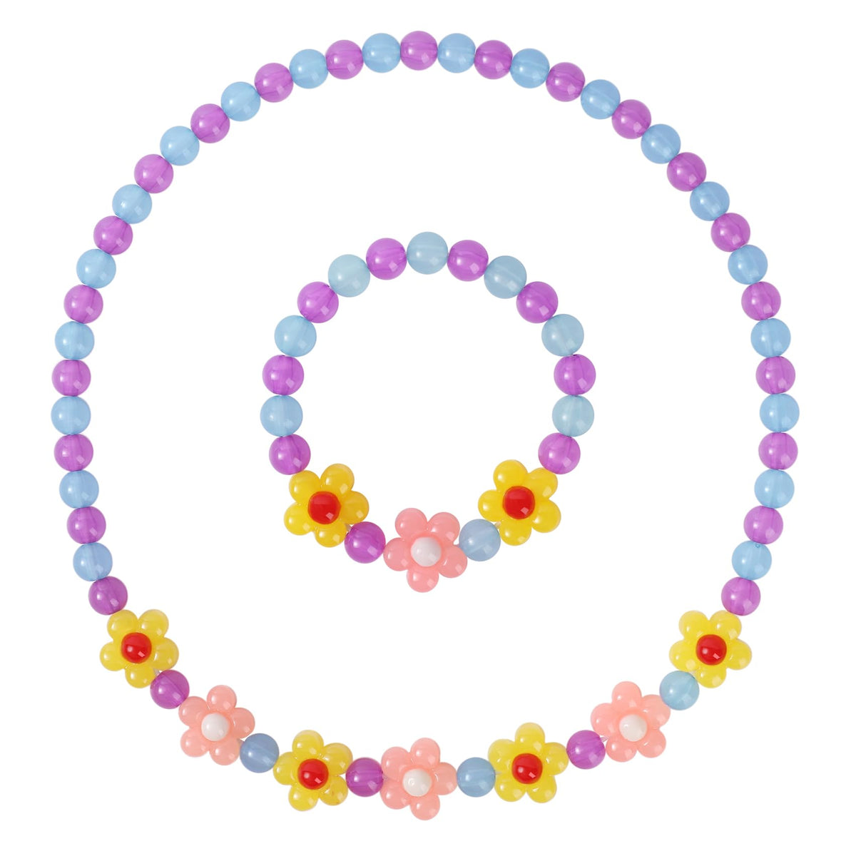 Yarkeuier girls jewelry set flower necklace image
