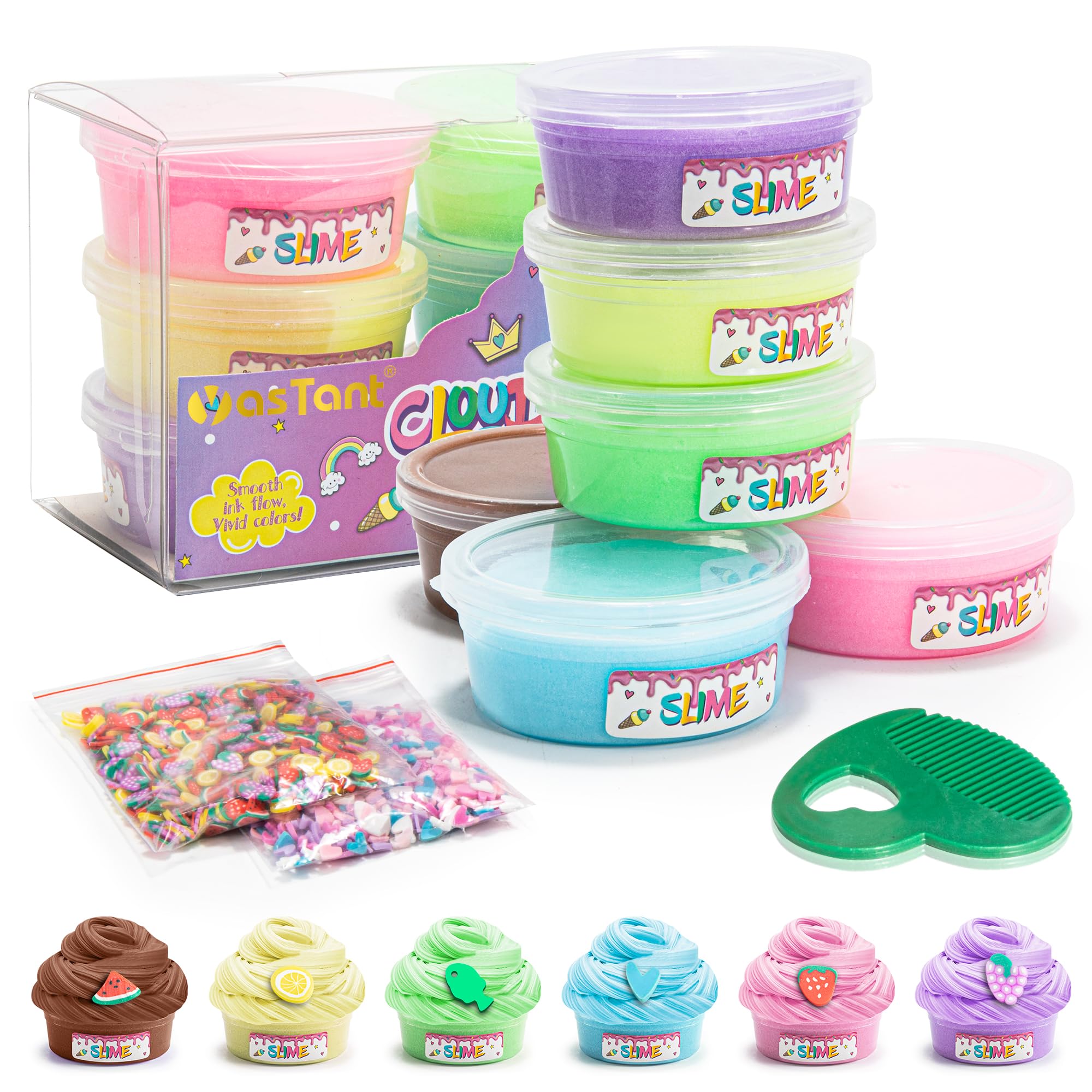 YasTant slime kit girls and boys pack of six