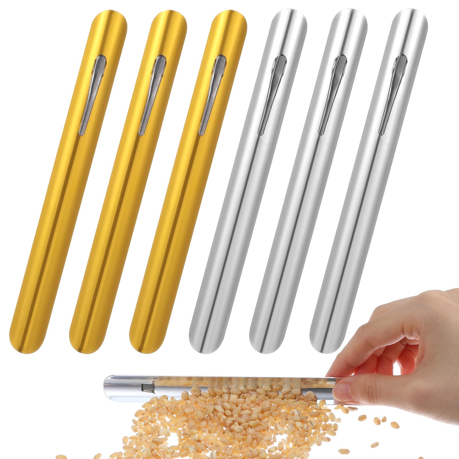 YBEATY 6 Pcs Table Crumbers Sweepers set with silver and gold finishes