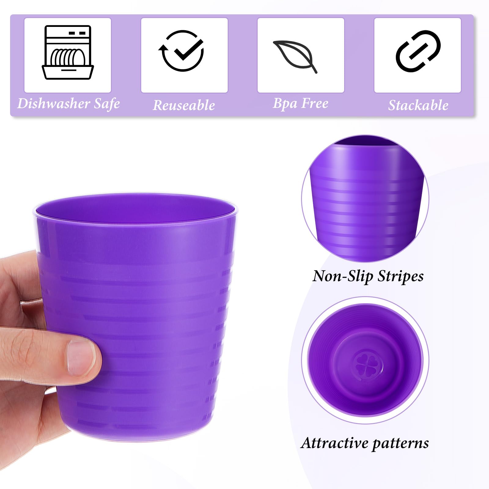 YBEATY 36pcs plastic cups red color 8 oz