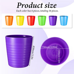YBEATY 36pcs plastic cups yellow color 8 oz