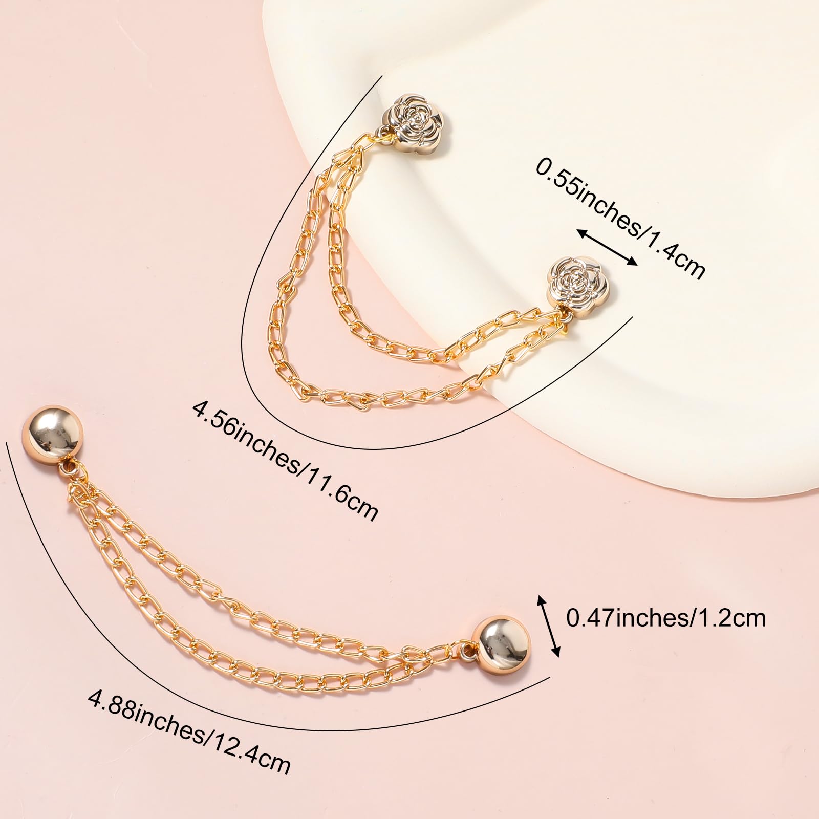 YBEATY round head magnetic clips rose shaped