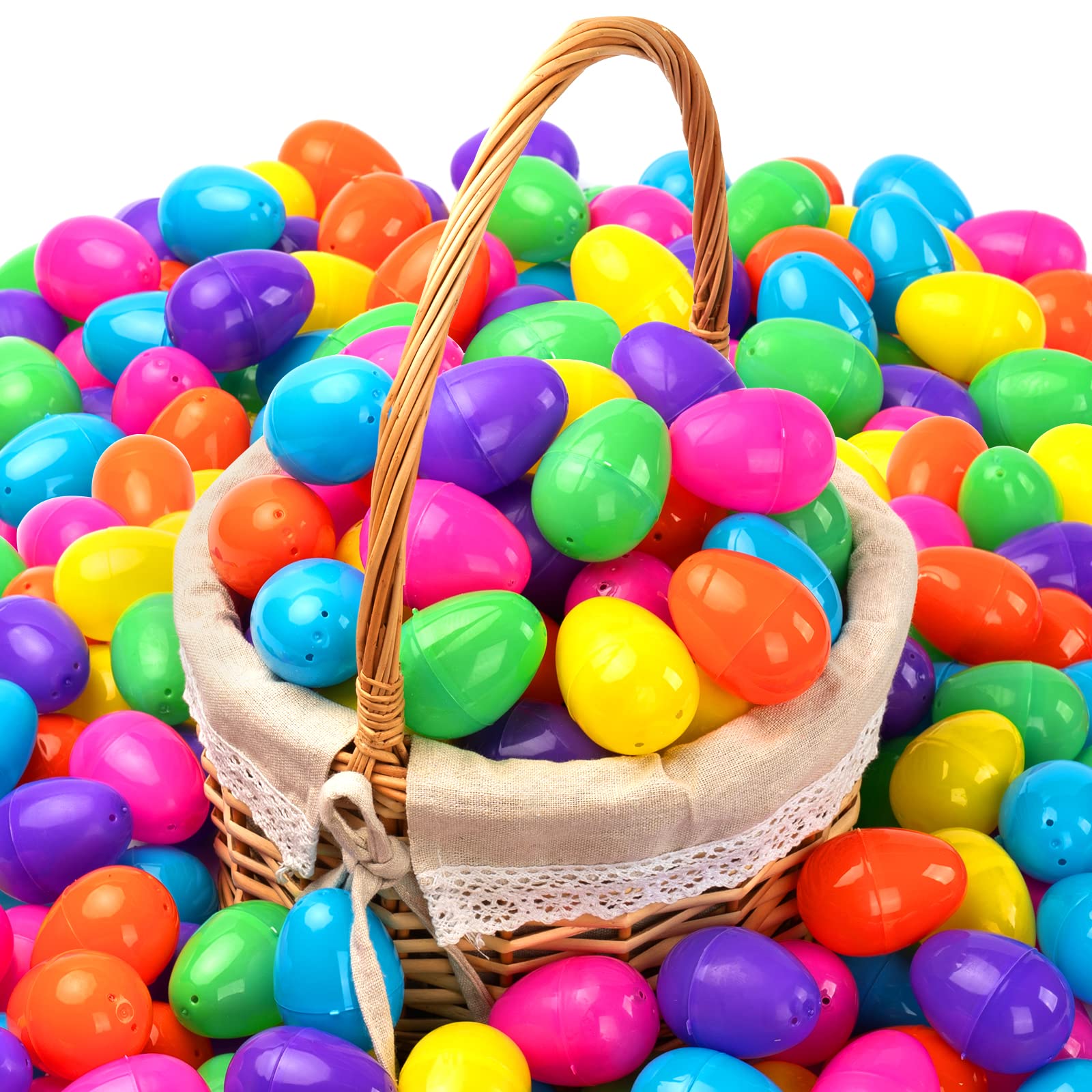 Fillable plastic Easter eggs 2.36 inch tall 1.7 inch wide
