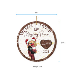 Year I Found My Missing Piece ornament for couples