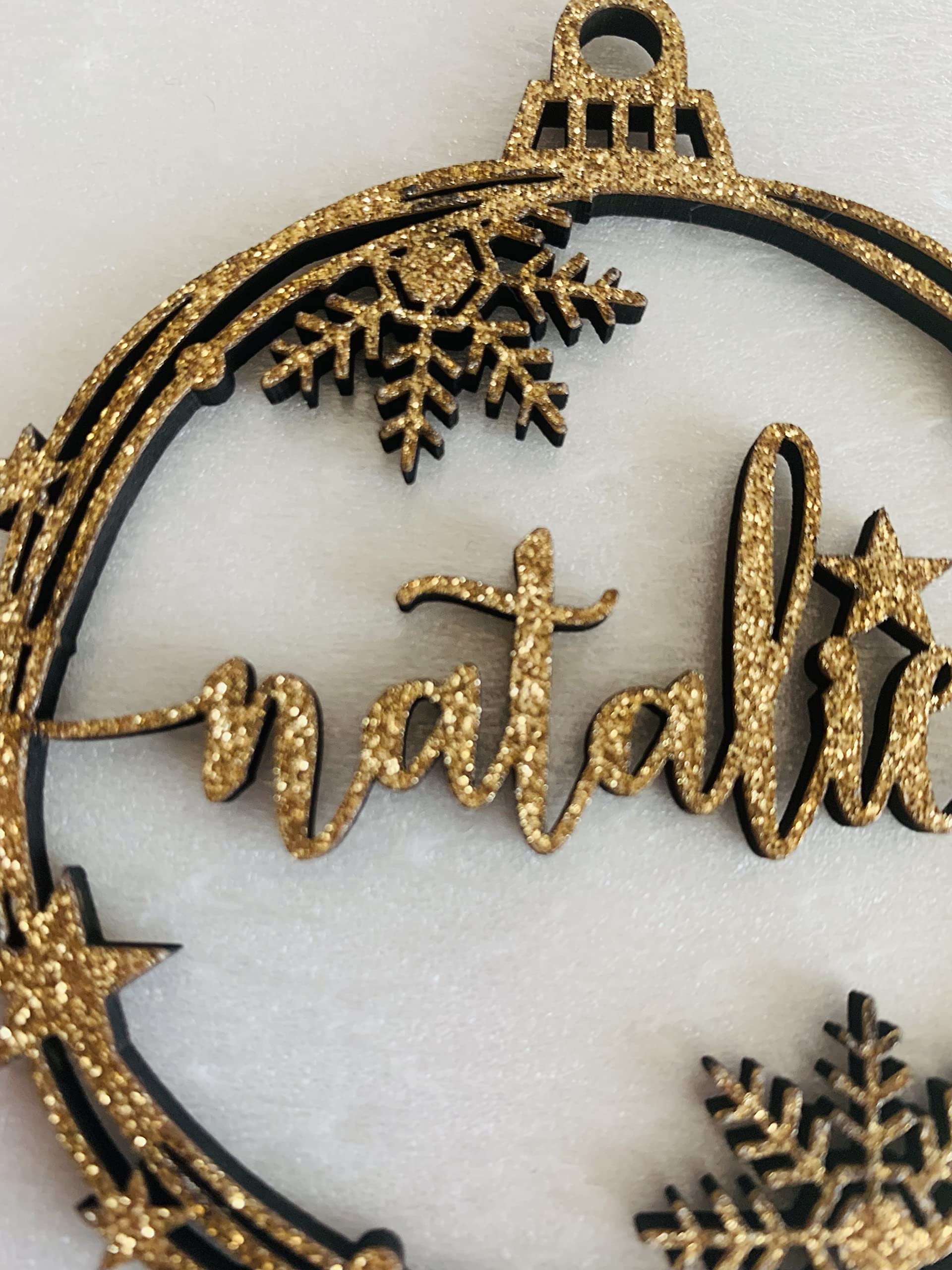 Year variant ornament option for Custom Christmas Name Tree Ornaments