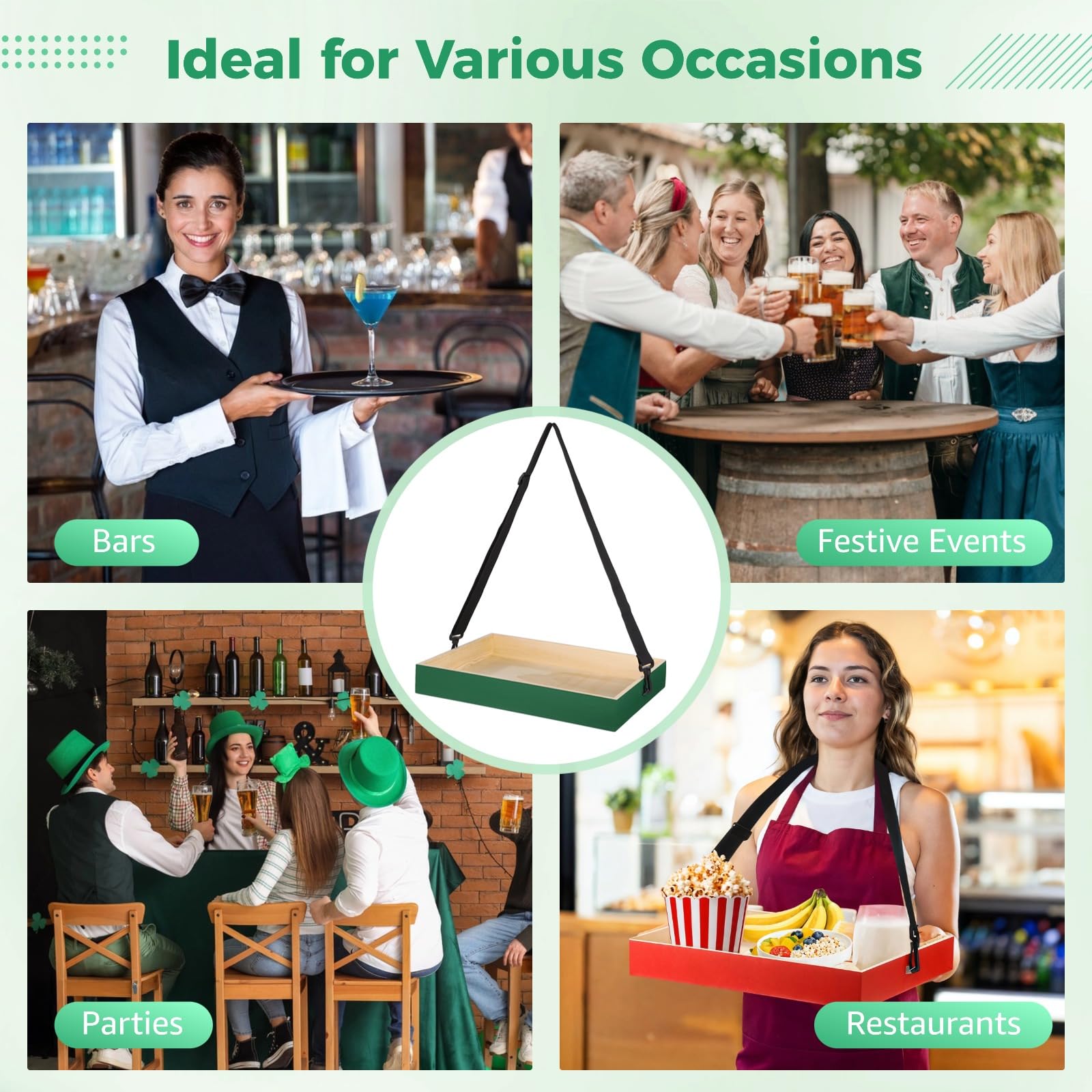 serving trays suitable for popcorn and beverages