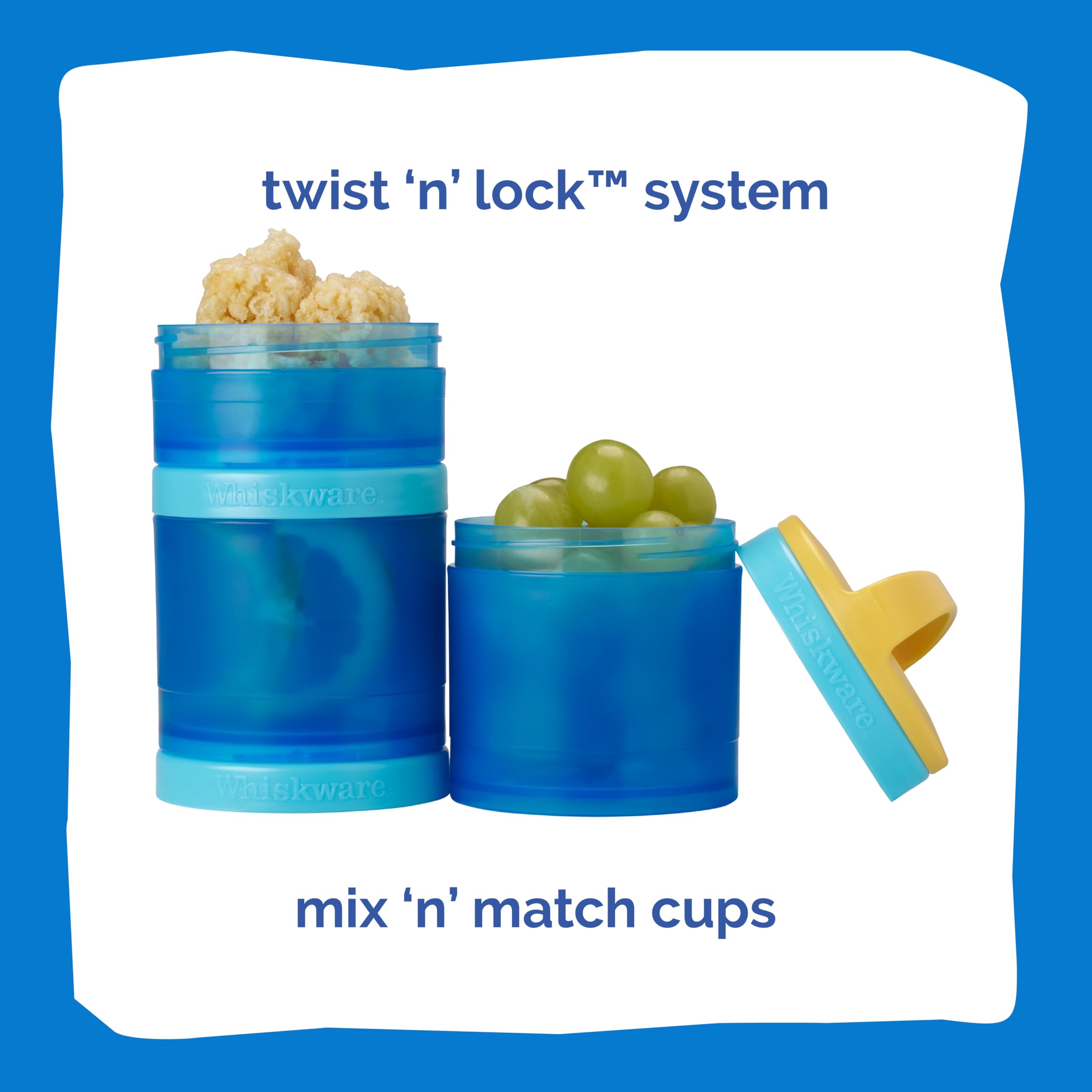 twist n lock system for whiskware snack containers