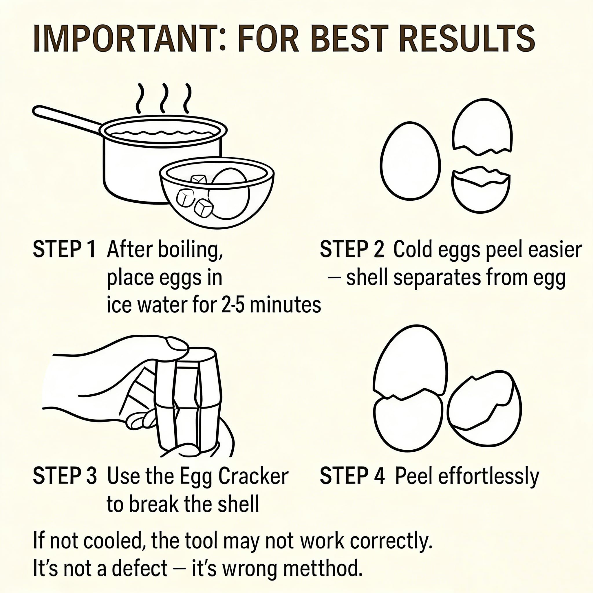 Six-piece stainless steel egg shell opener
