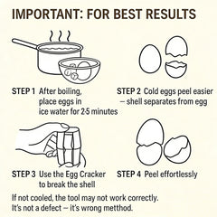 Six-piece stainless steel egg shell opener
