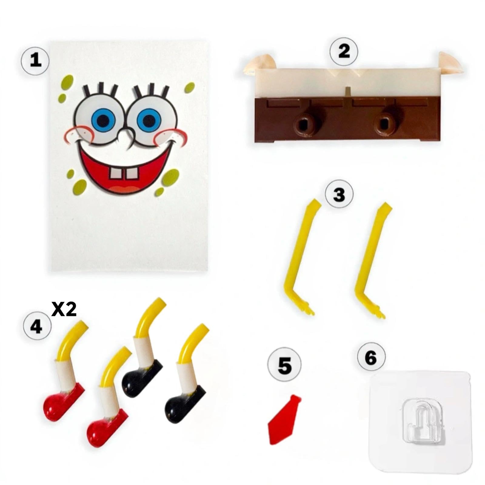 Yellow wood pulp cotton sponge included