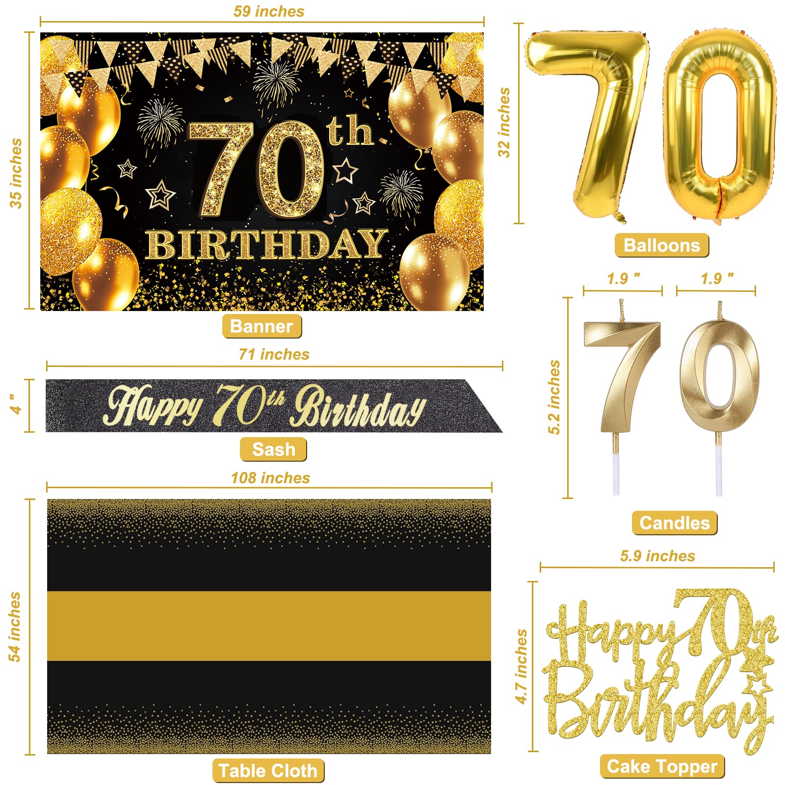 Black and gold table cloth for YeohJoy kit