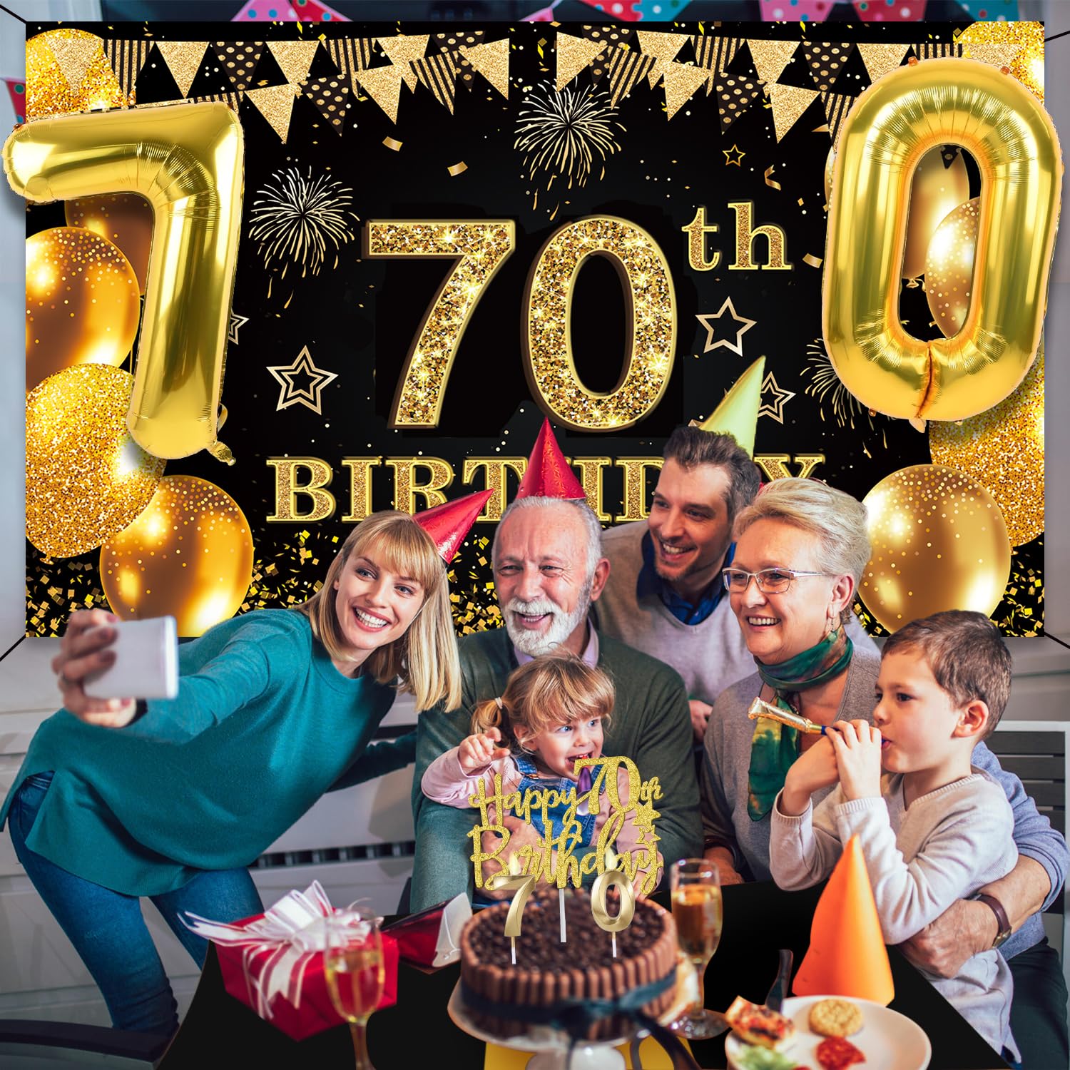 YeohJoy 32 inch gold balloons for party