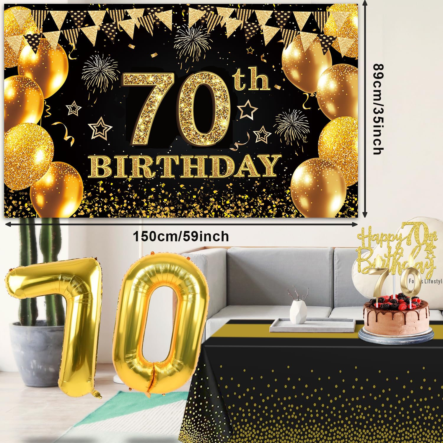YeohJoy 70th birthday cake topper
