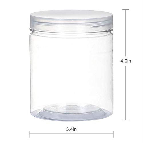 Clear jar with screw on lid for storage and organization