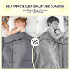 yescool weighted blanket 5 pounds grey
