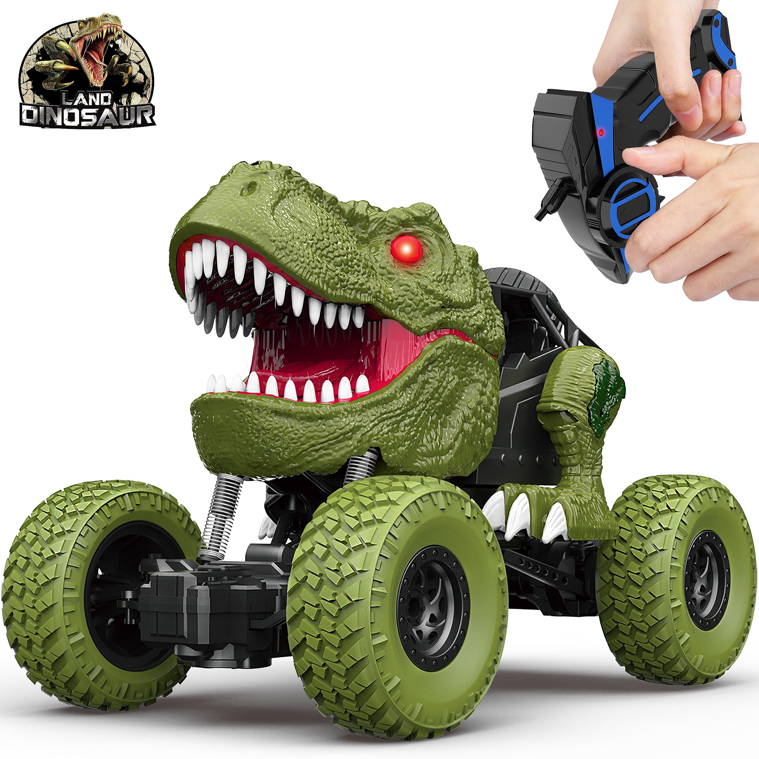 YEZI remote control dinosaur car front view for kids