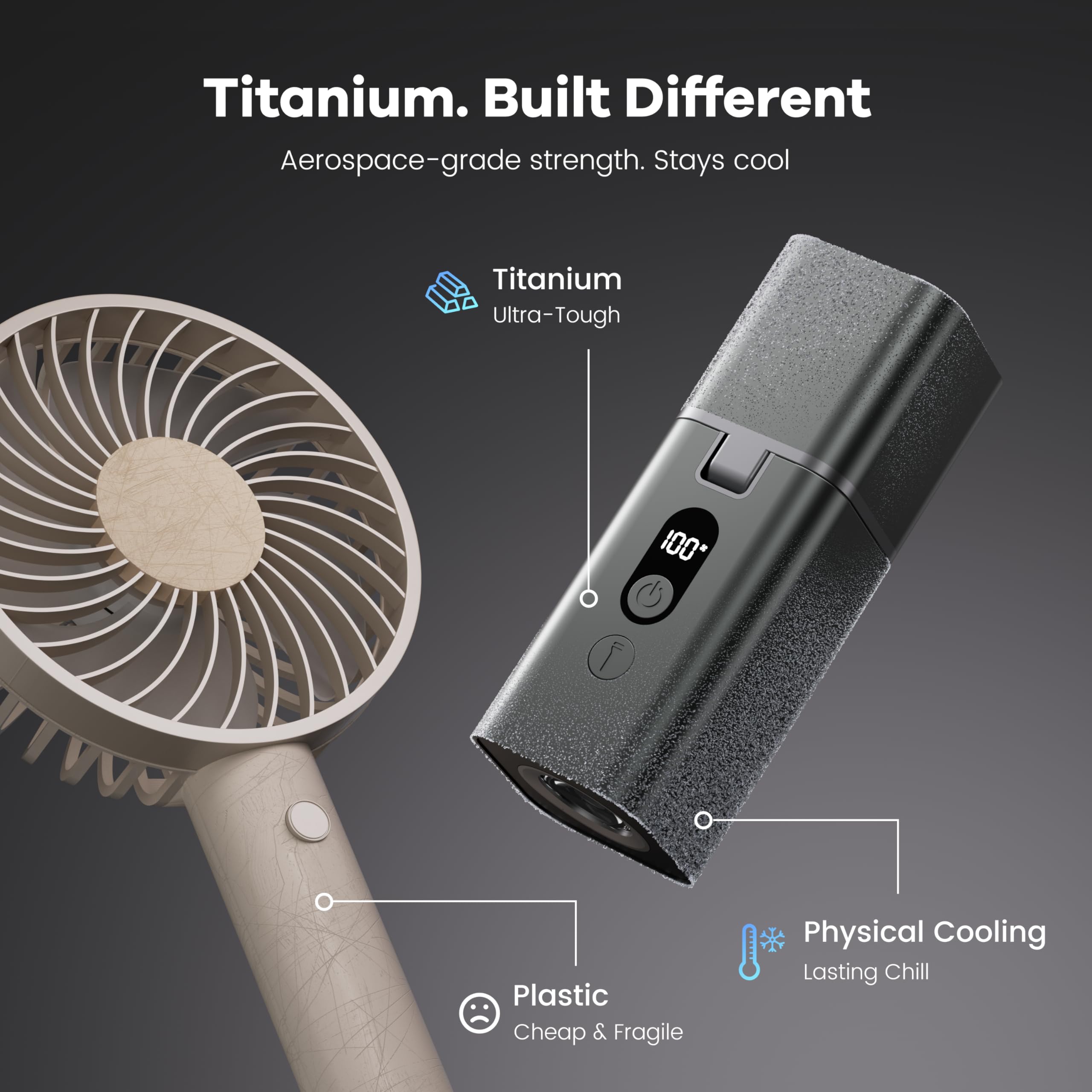 90-degree foldable handheld fan for travel