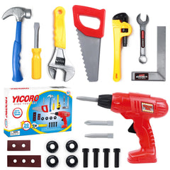 YICORO 20 piece kids tool set with toy drill