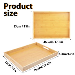 Rectangular bamboo bed trays 18x13 inches by Yiksonyo
