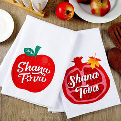 Rosh Hashanah 27x27 inch towel two pack for kitchen use