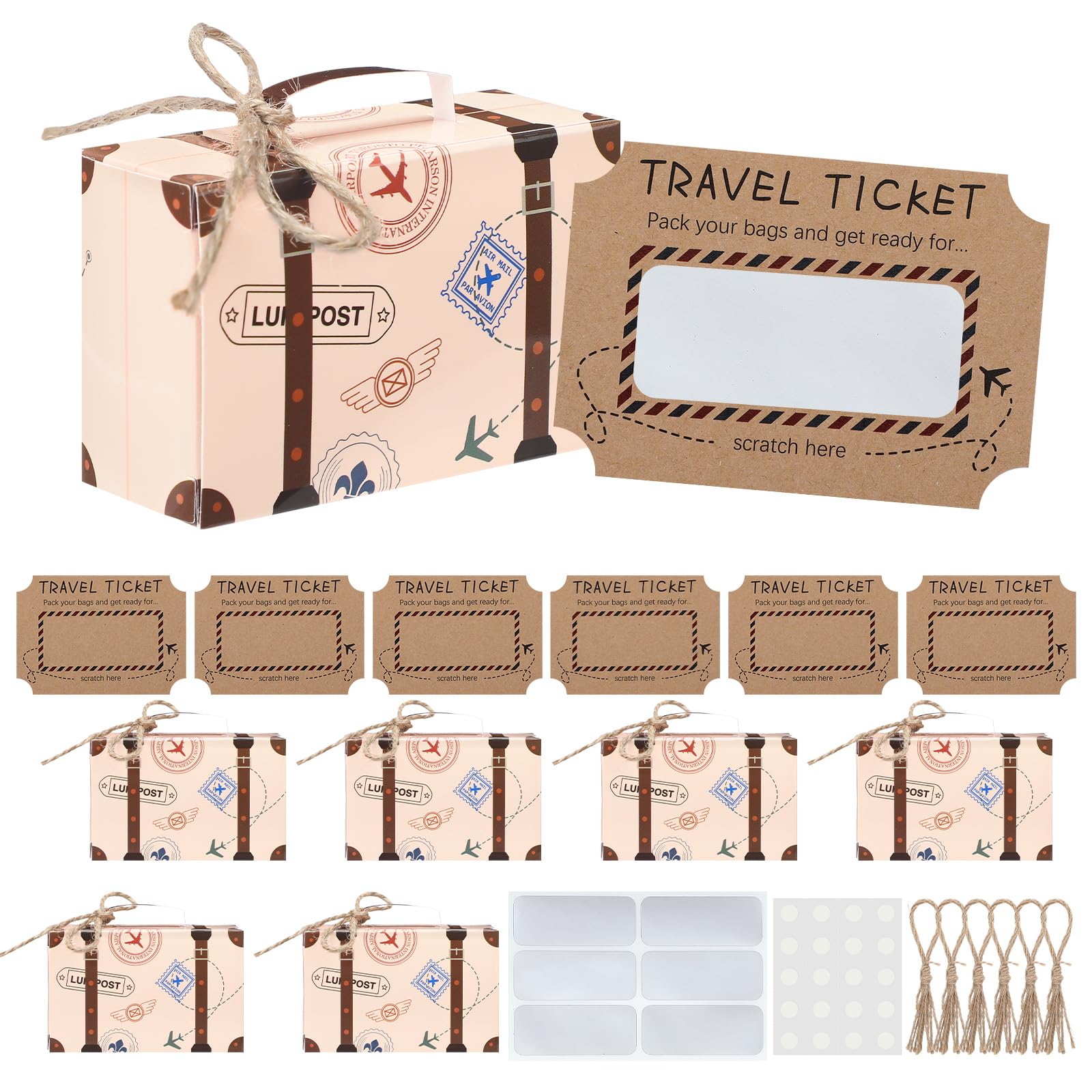 Yinkin mini suitcase gift box set with six small suitcases