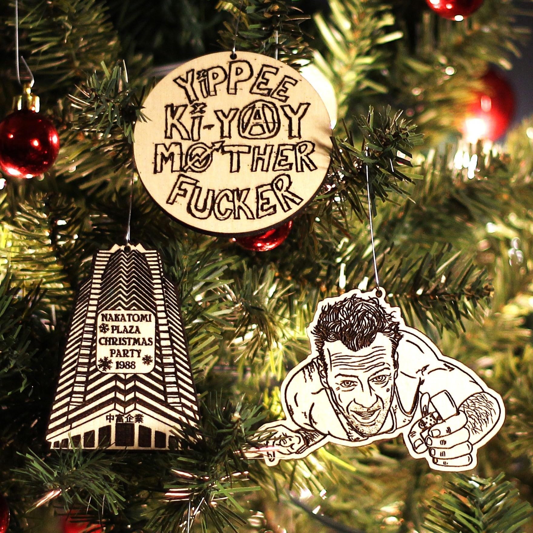 Yippee Ki-Yay Nakatomi Plaza John in Air Duct ornament close-up